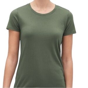 GAP Favourite Tee Short Sleeve Crewneck Laurel Wreath Green Cotton Modal M
